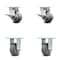 Service Caster 4 Inch Kingpinless Thermoplastic Rubber Wheel Caster Brakes 2 Rigid SCC, 2PK SCC-KP30S420-TPRRF-SLB-2-R-2 - alternate 1